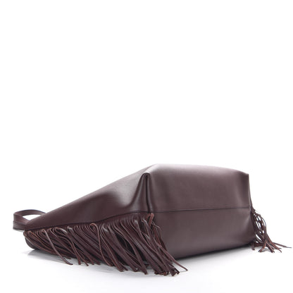 Saint Laurent Calfskin Large Fringe Shopping Tote Amaranto 3 of 10