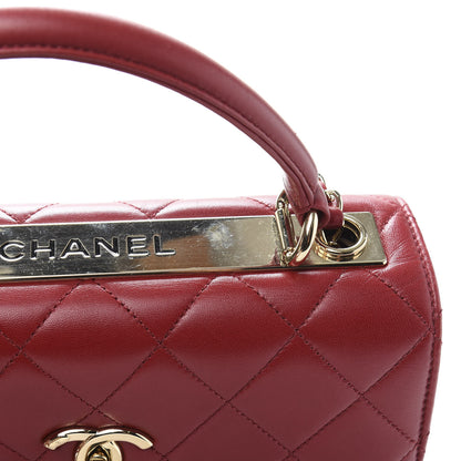 Chanel Lambskin Quilted Small Trendy CC Flap Dual Handle Bag Red 12 of 14