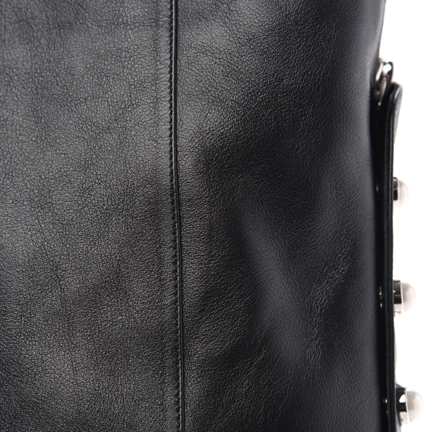 Chanel Calfskin Pearl CC Short Boots 35.5 Black 7 of 8