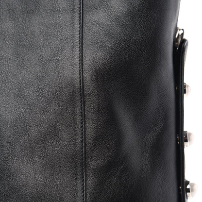 Chanel Calfskin Pearl CC Short Boots 35.5 Black 7 of 8