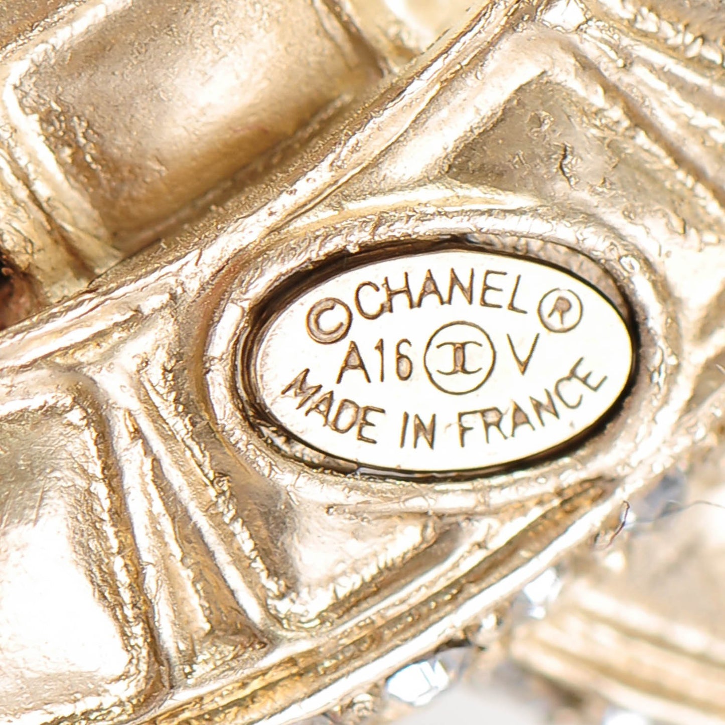Baguette Crystal CC Brooch Silver
