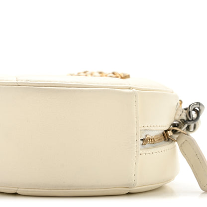 Chanel Lambskin Quilted Chanel 19 Round Clutch With Chain White 10 of 14