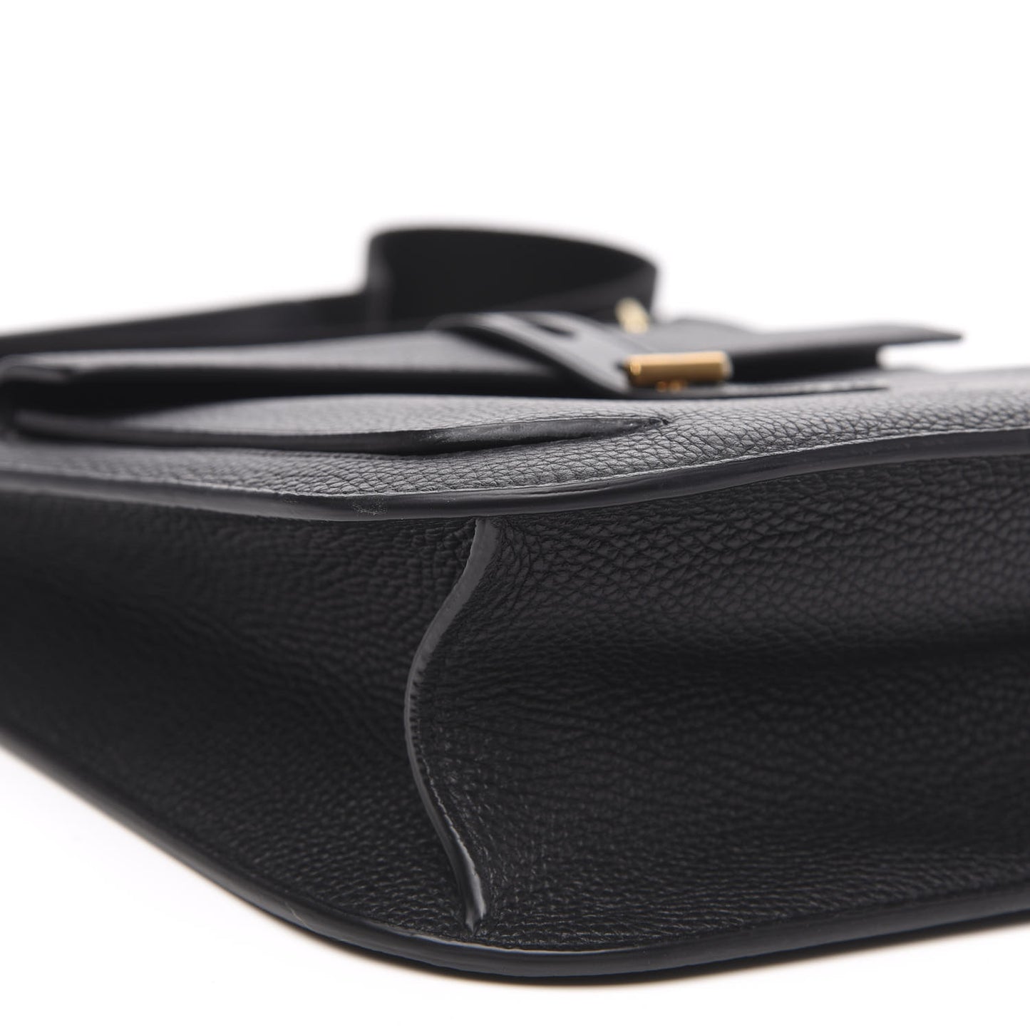Grain Calfskin T Twist Crossbody Bag Black