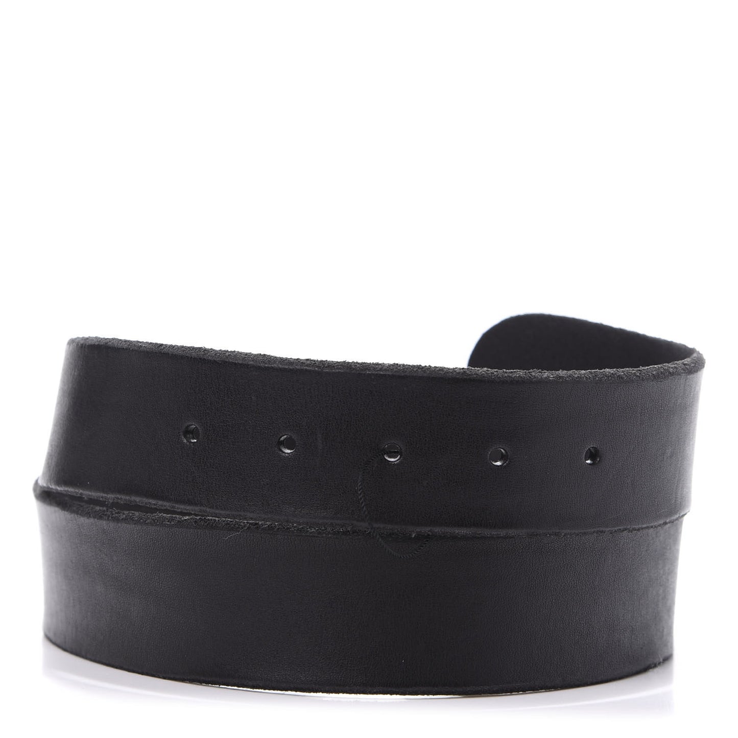 Calfskin Brass Feline Buckle Belt 85 34 Black
