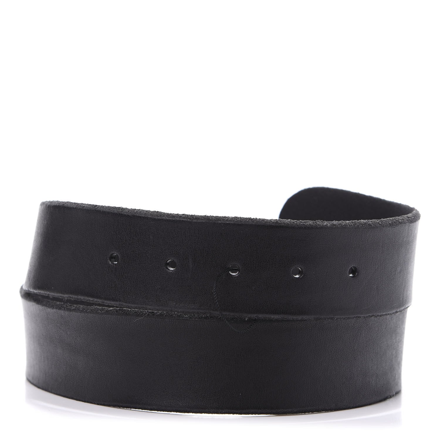 Gucci Calfskin Brass Feline Buckle Belt 85 34 Black 3 of 7