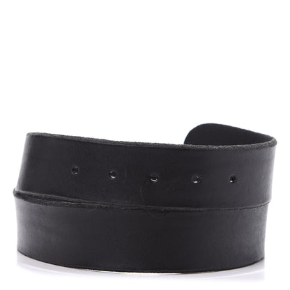 Gucci Calfskin Brass Feline Buckle Belt 85 34 Black 3 of 7