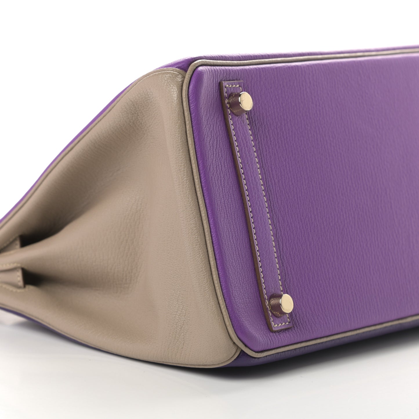 Chevre Mysore Horseshoe Birkin 30 Parme Violet Gris Tourterelle