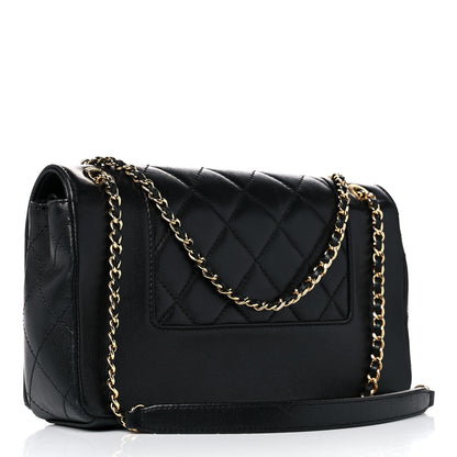Chanel Sheepskin Quilted Medium Vintage Mademoiselle Flap Black 3 of 24