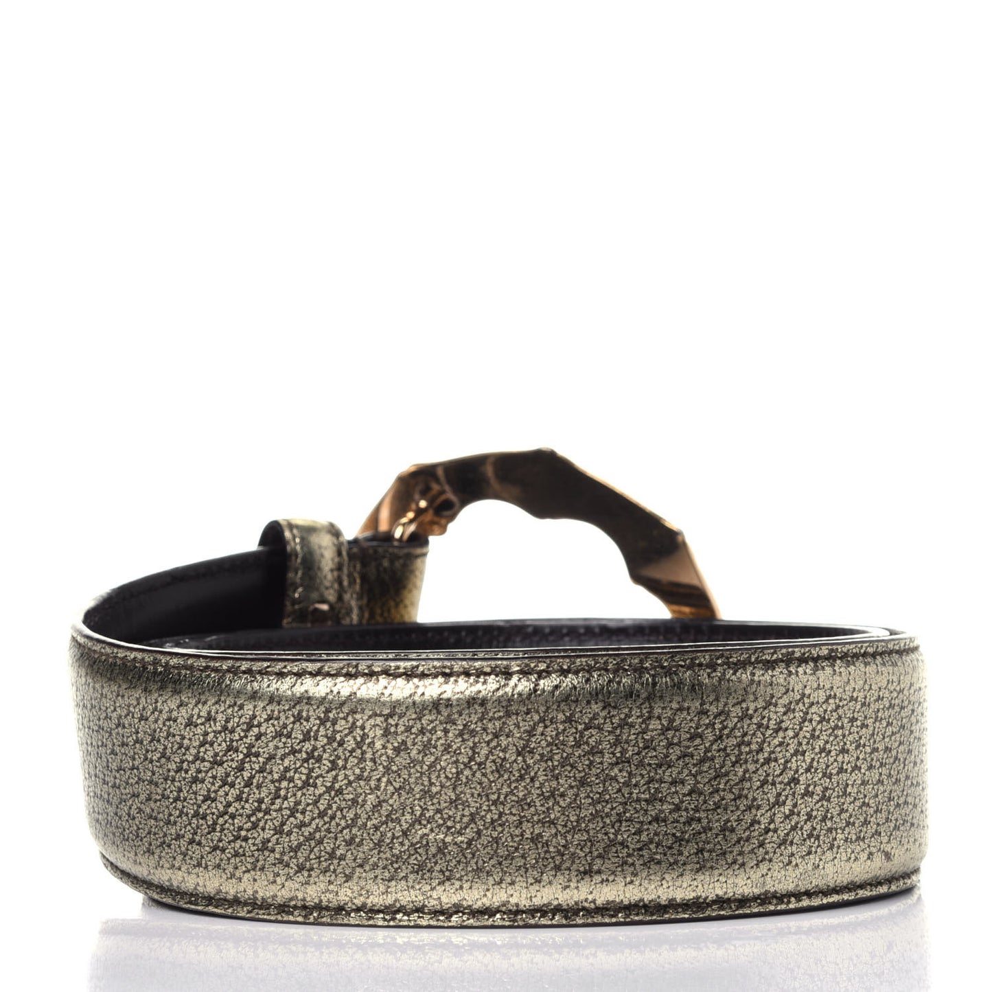 Calfskin Bamboo Ring Belt 85 34 Gold