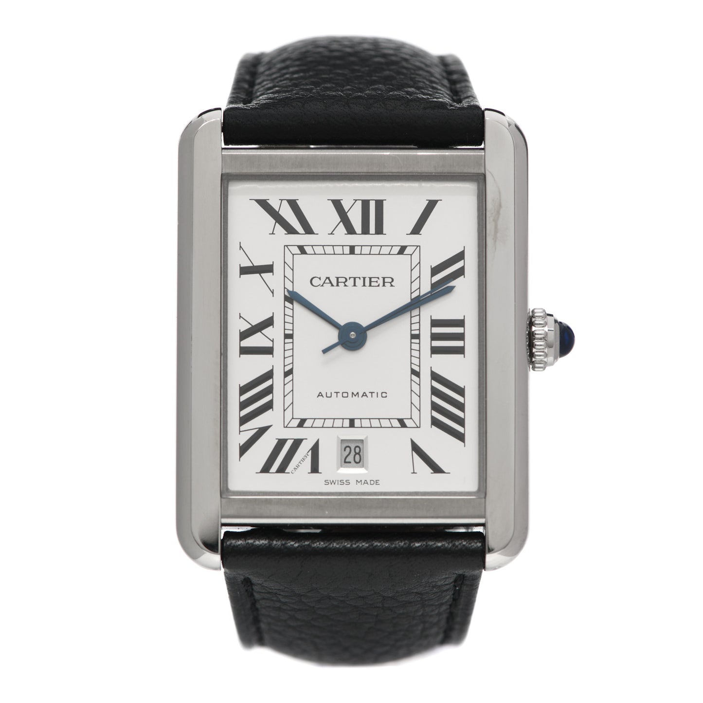 Stainless Steel Calfskin 31mm Tank Solo Automatic Watch