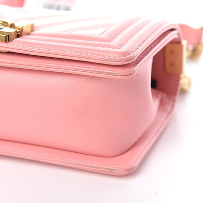 Chanel Fabric Chevron Braided Small Boy Flap Pink Ivory 6 of 9