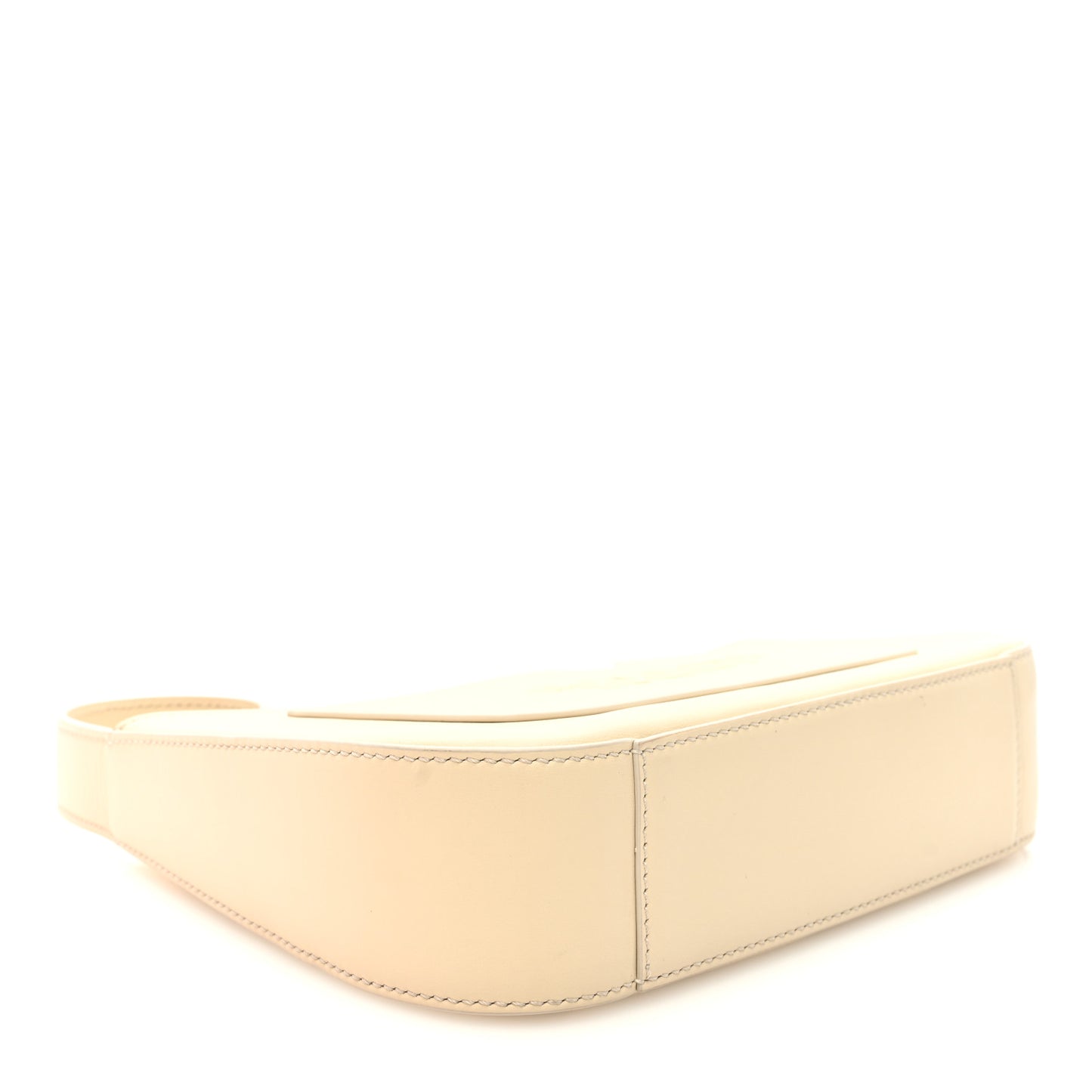 Calfskin 3D Glam Inside Jitney Shoulder Bag Beige