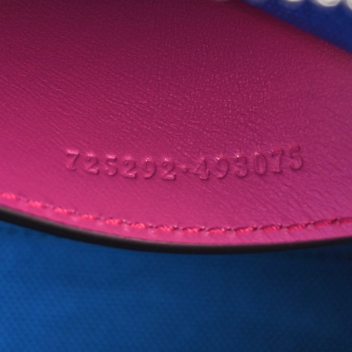 Calfskin GG Tennis Bi-Color Embossed Mini Duffle Bag Modern Fucsia Modern Blue