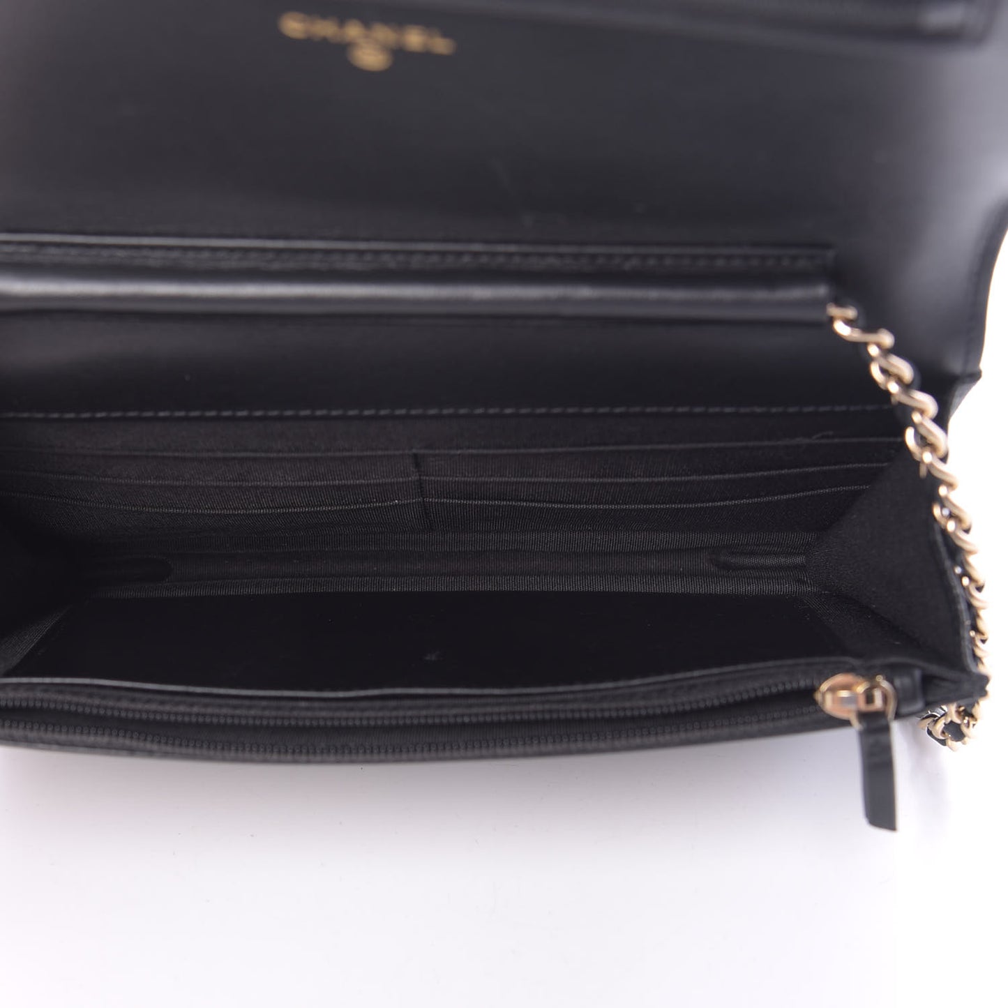 Caviar Quilted Vintage Mademoiselle Wallet On Chain WOC Black