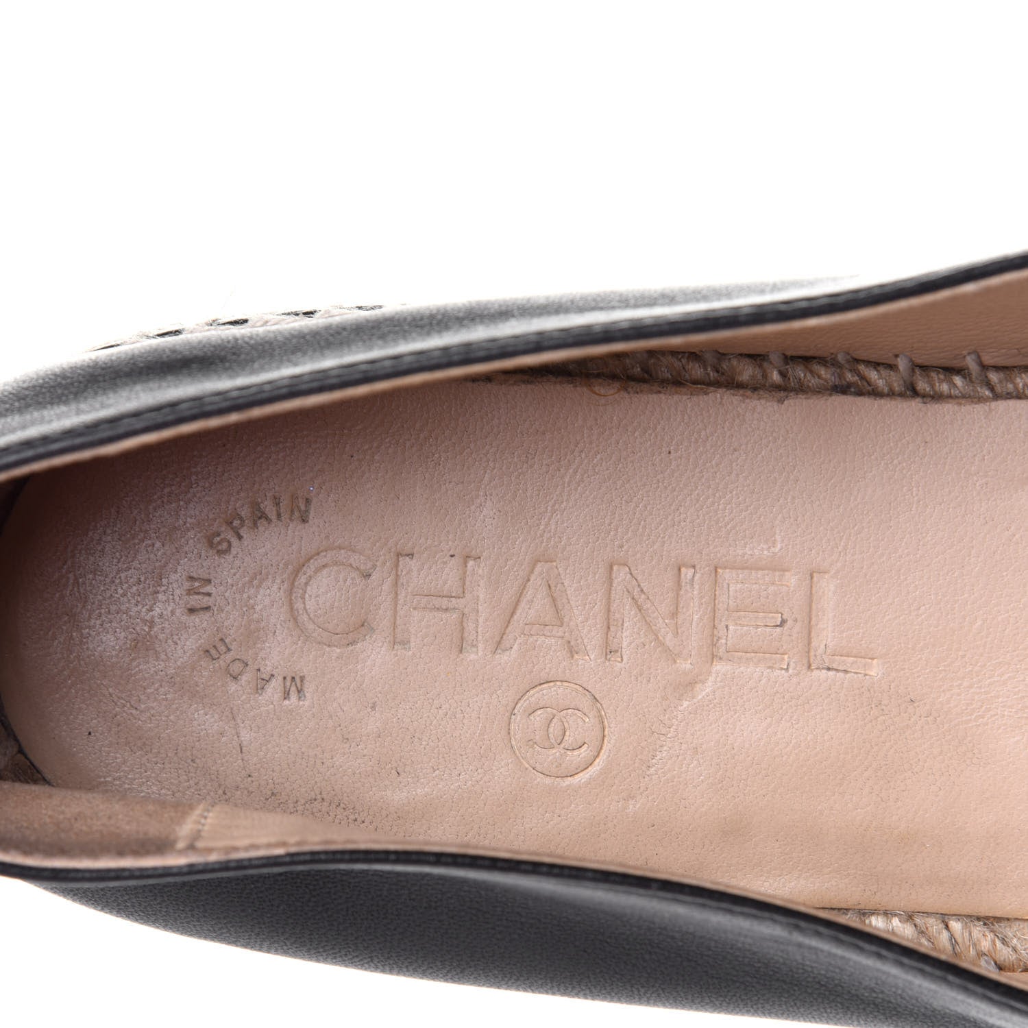Chanel Lambskin CC Espadrilles 38 Black 6 of 6