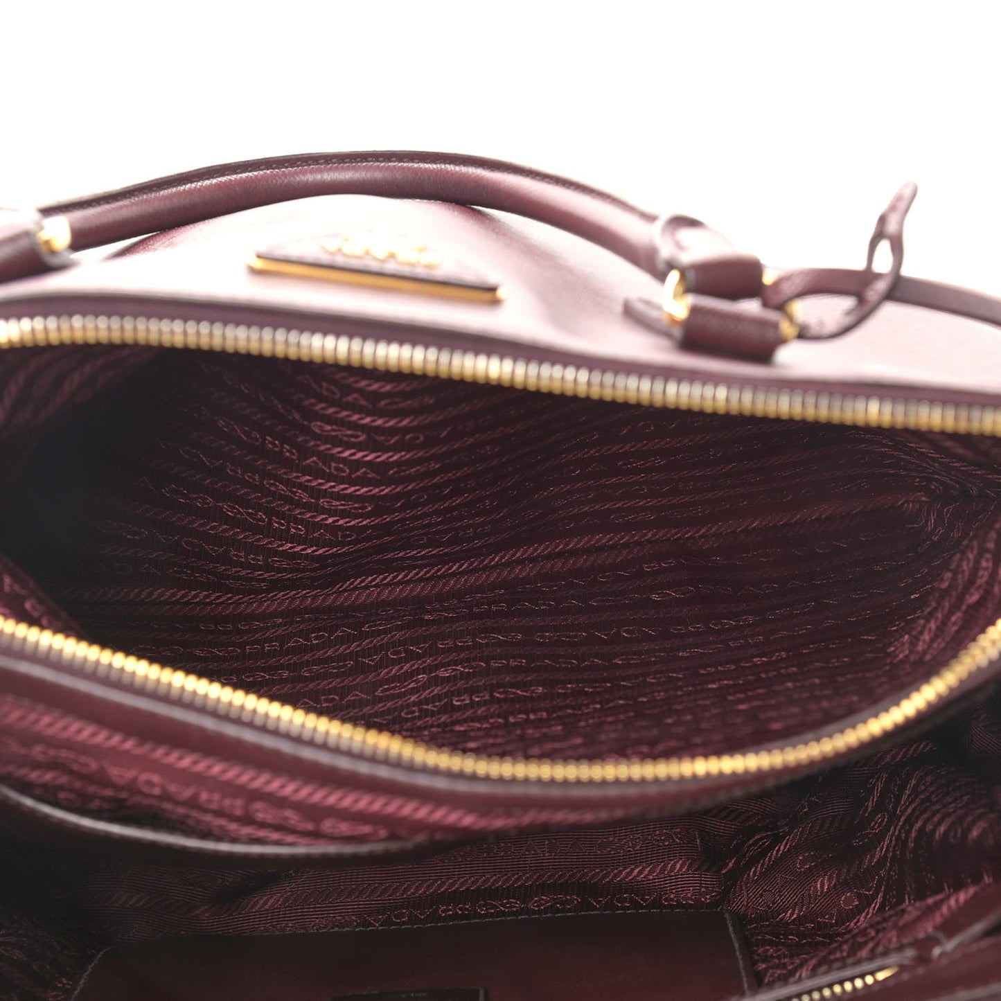 Saffiano Medium Galleria Double Zip Tote Granato