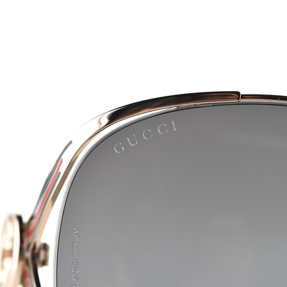 Gucci Metal Oversized Round Frame GG0225S Sunglasses Gold 7 of 9
