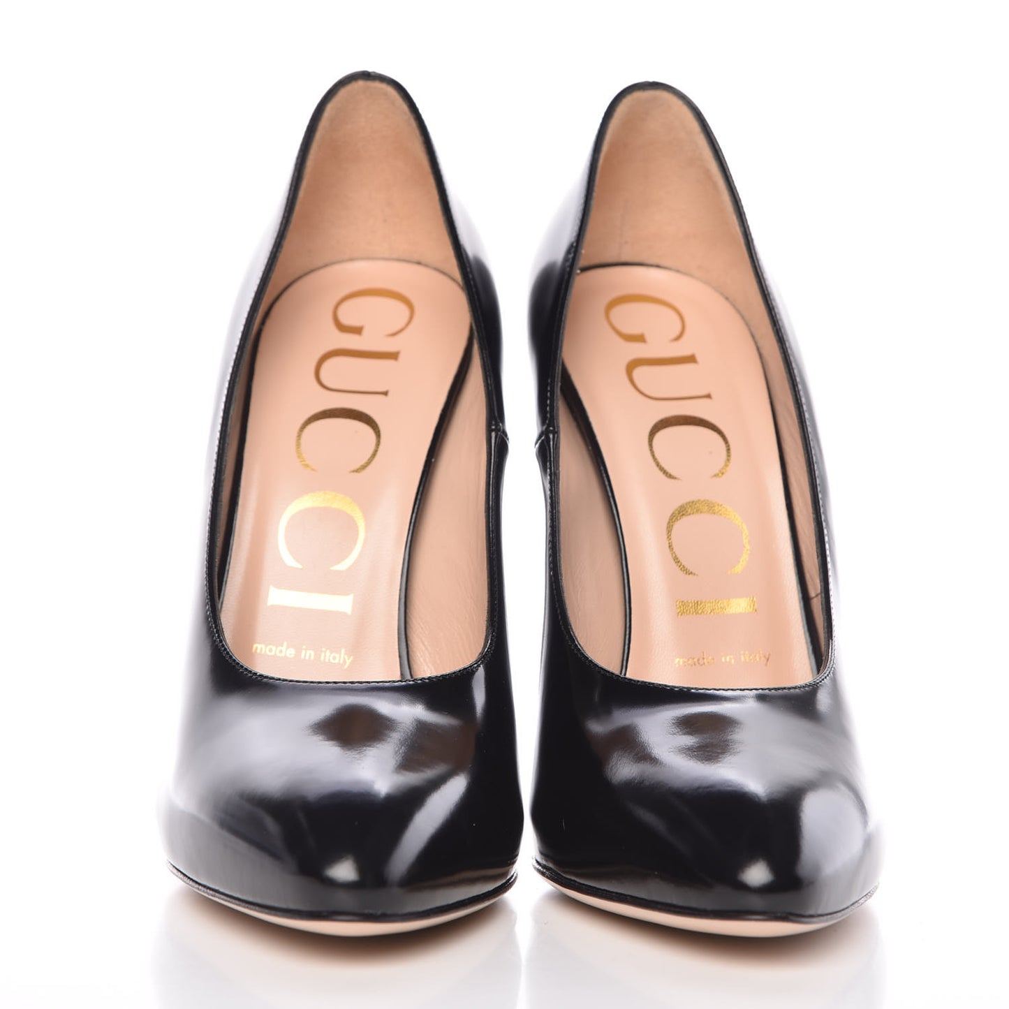Polished Calfskin Removable Pearly Bow Elaisa Platform High Heel Pumps 37.5 Black