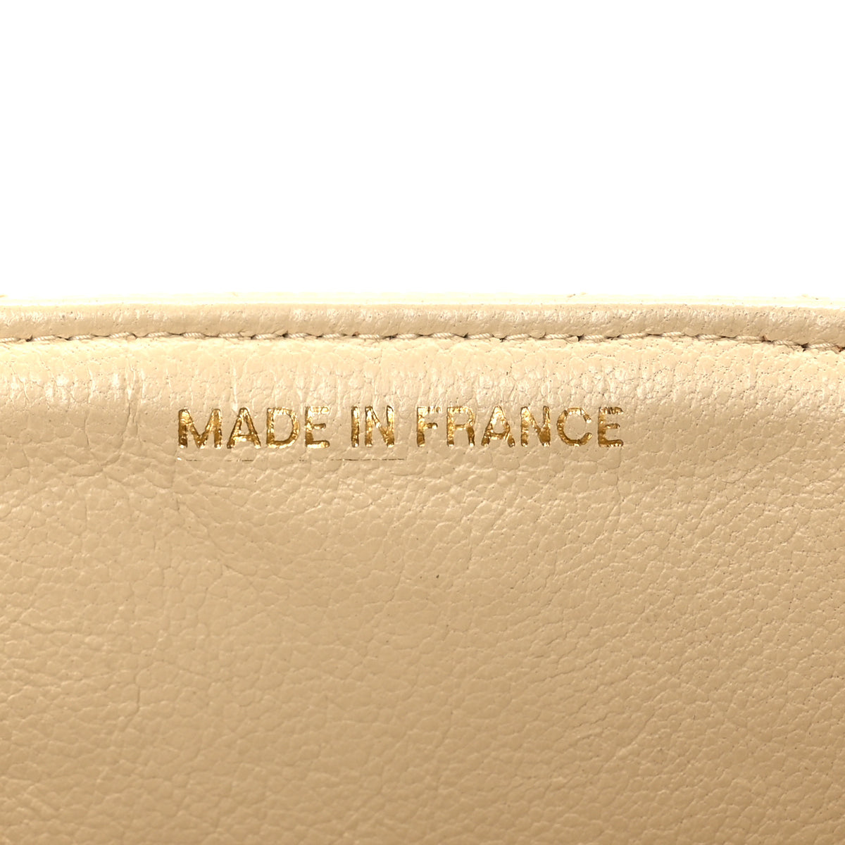 Caviar Quilted Jumbo Single Flap Beige