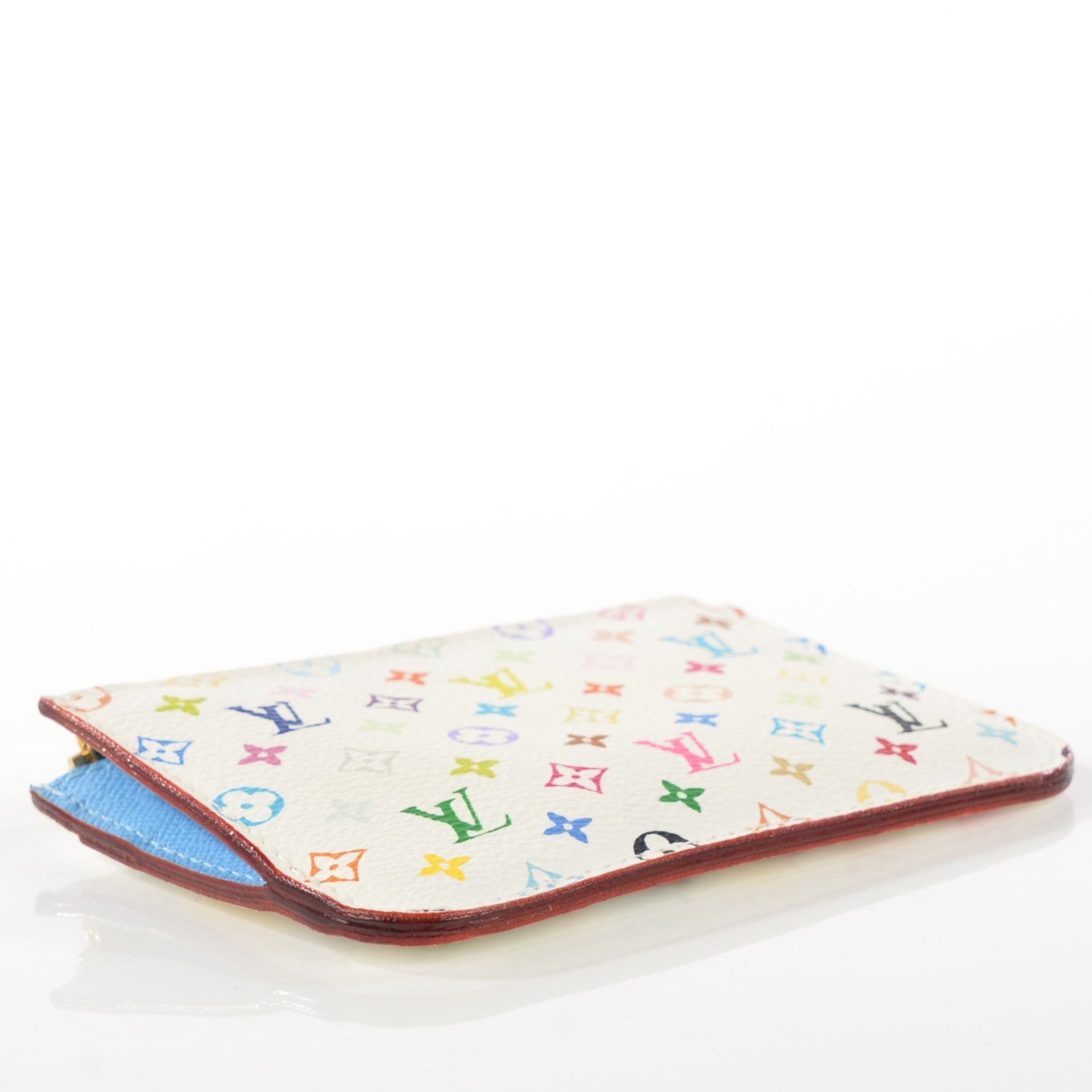 Louis Vuitton Monogram Multicolor Key Pouch White Anie 4 of 7