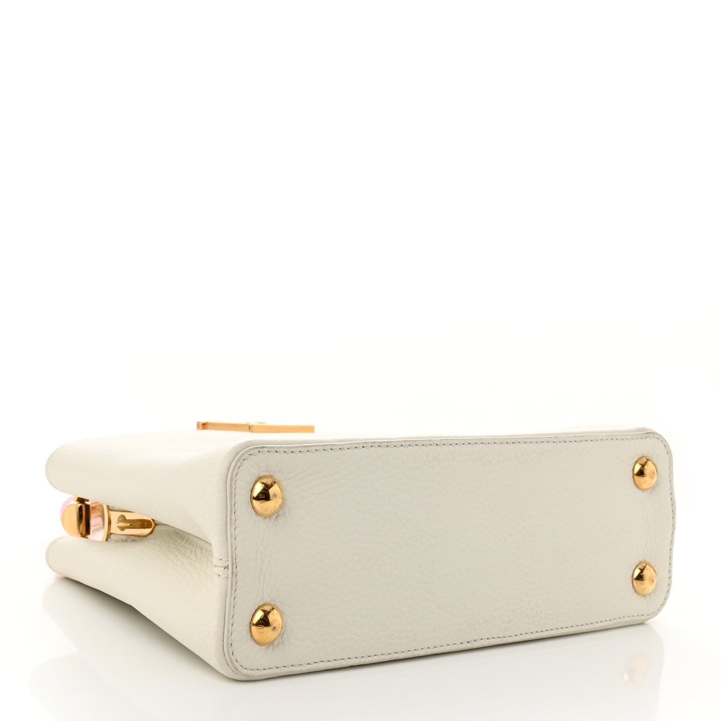 Taurillon Lambskin Calfskin Capucines BB Snow White