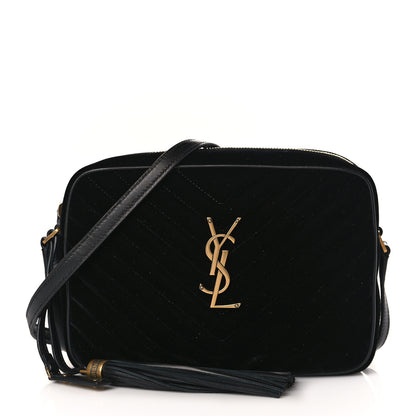 Saint Laurent Velvet Matelasse Monogram Lou Camera Bag Black 1 of 9