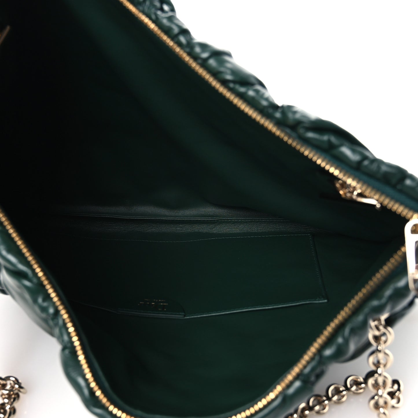 Calfskin Puffy Macrocannage Medium Dior Crunchy Bag  Forest Bloom