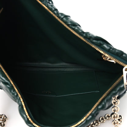 Christian Dior Calfskin Puffy Macrocannage Medium Dior Crunchy Bag  Forest Bloom 5 of 10