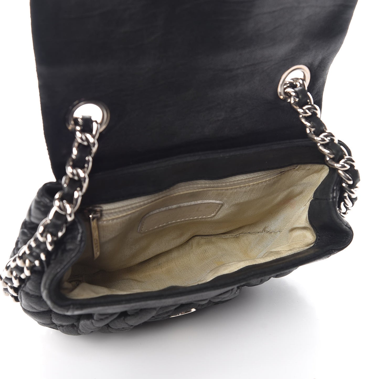 Washed Lambskin Mini Chain Around Messenger Black