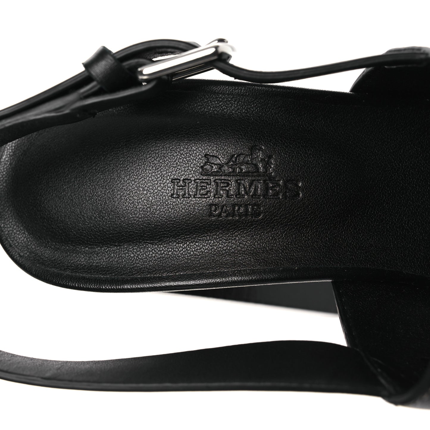 Calfskin Eris 90 Sandals 37 Black
