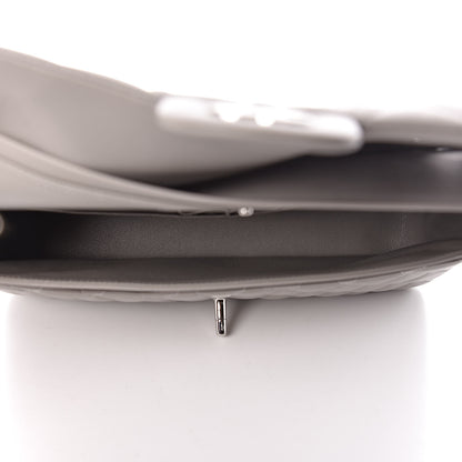 Chanel Lambskin Quilted Medium Double Flap Grey 5 of 11