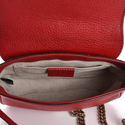 Gucci Pebbled Calfskin Small Soho Flap Crossbody Red 5 of 7