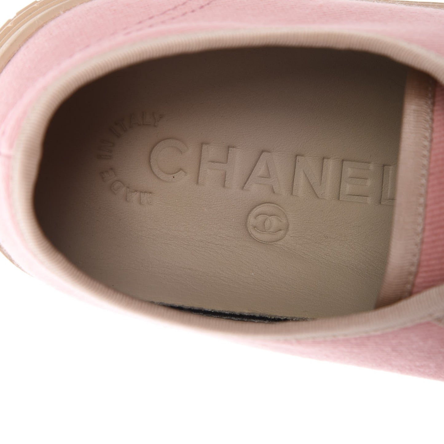 Fabric Tweed Low Top Sneakers 38 Pink