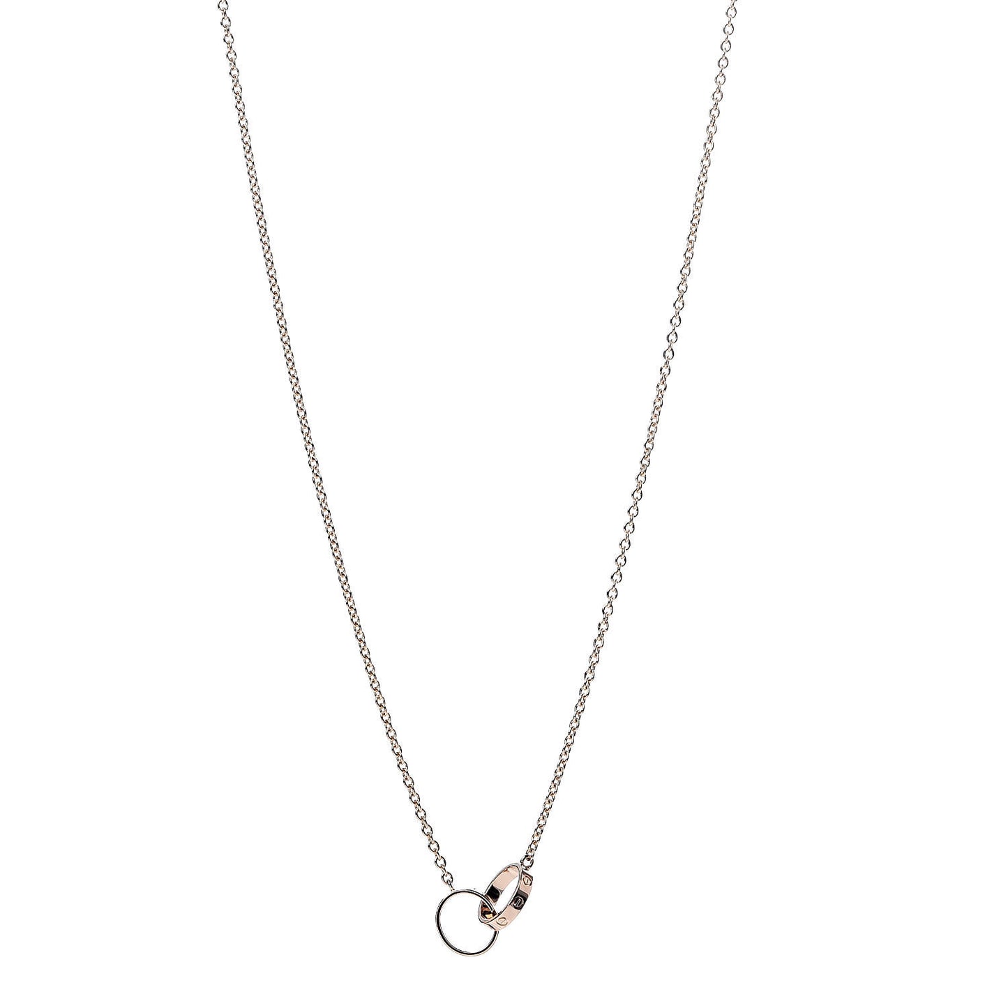 18K Pink Gold Interlocking LOVE Necklace