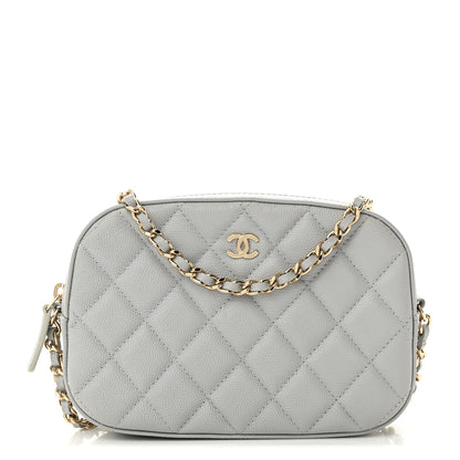 Chanel Caviar Quilted Camera Case Grey 1 of 12