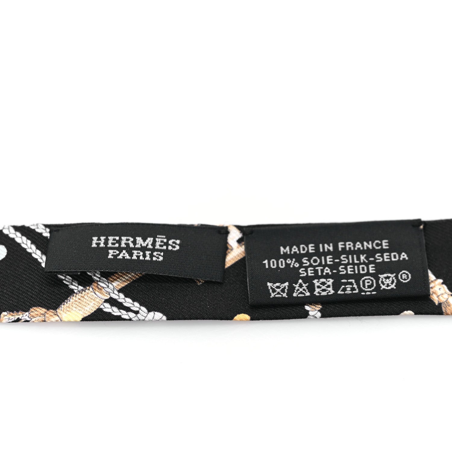 Hermes Silk Les Cles A Pois Doll Twilly Black Beige Rose 3 of 5