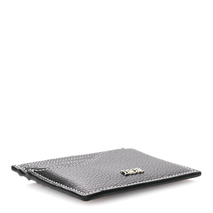 Christian Dior Grained Calfskin Saddle Card Holder Black 4 of 9