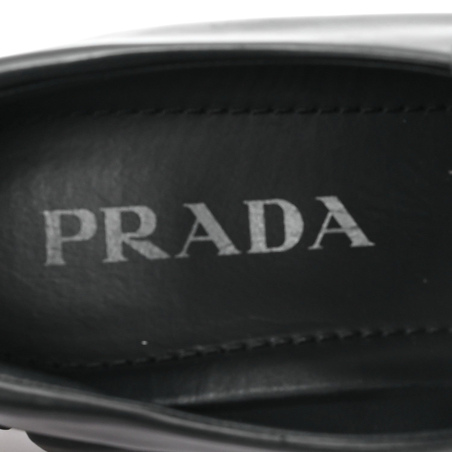 Prada Spazzolato Rois Metal Triangle Logo Monolith 55mm Loafers 38.5 Black 38.5 Black 8 of 10