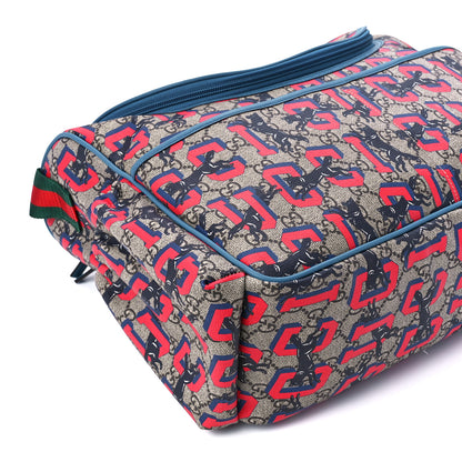 Gucci GG Supreme Monogram Gucci Wolf Diaper Bag Beige Red 13 of 14