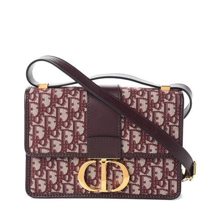 Christian Dior Oblique 30 Montaigne Flap Bag Burgundy 1 of 10