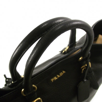 Prada Vitello Daino Satchel Black 5 of 12