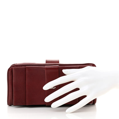 Chanel Lambskin Bow French Wallet Red 3 of 12