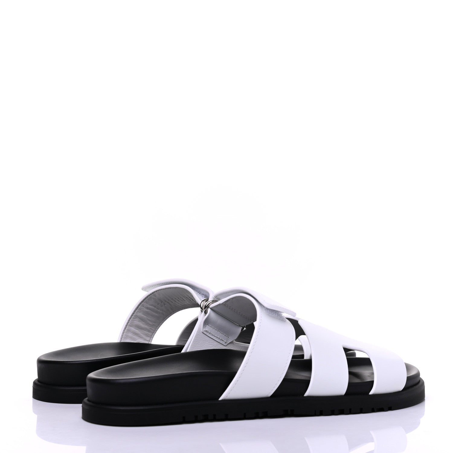 Hermes Calfskin Womens Chypre Sandals 39 White 4 of 9