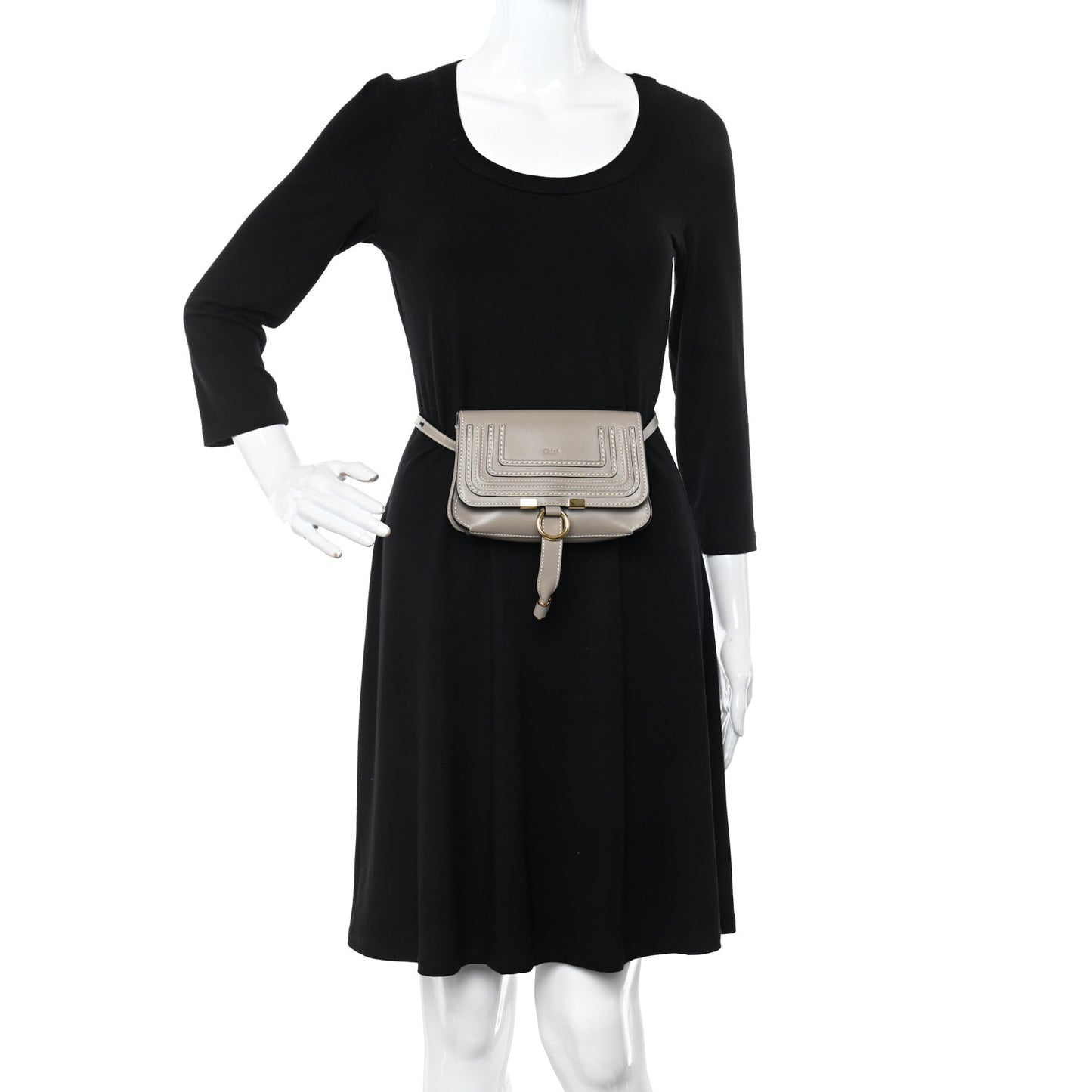 Calfskin Marcie Convertible Belt Bag Cashmere Grey
