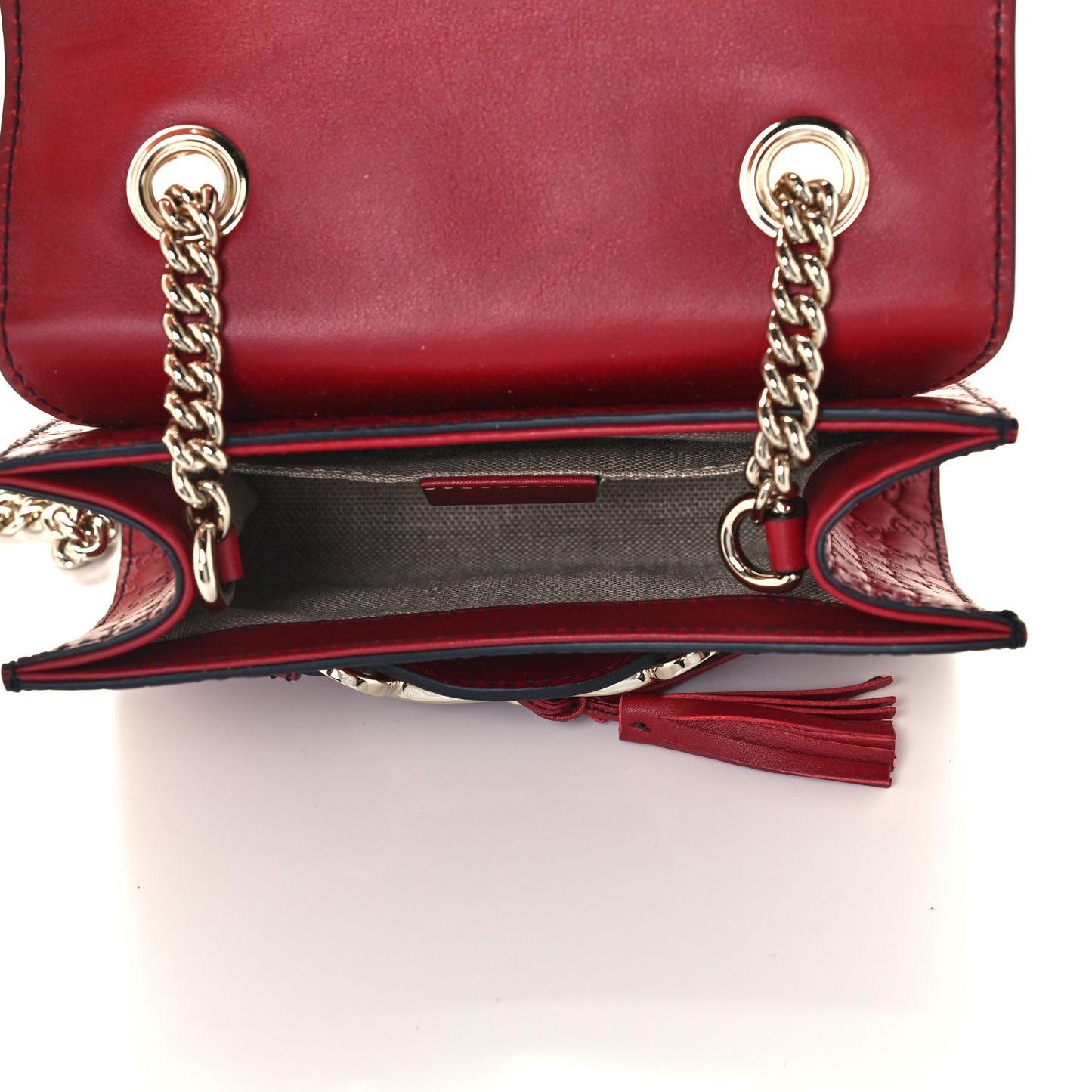 Soft Microguccissima Mini Emily Chain Shoulder Bag Rosso