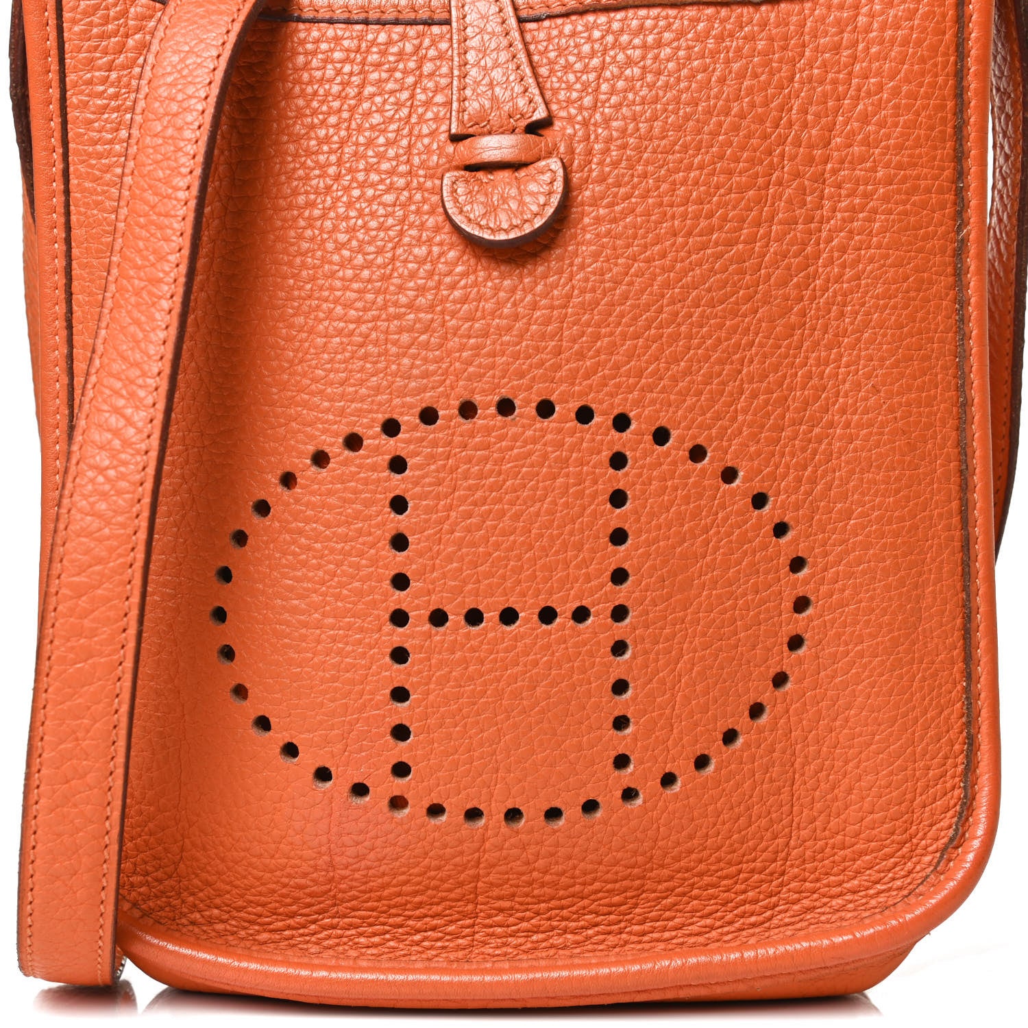Hermes Taurillon Clemence Evelyne TPM Orange 5 of 11