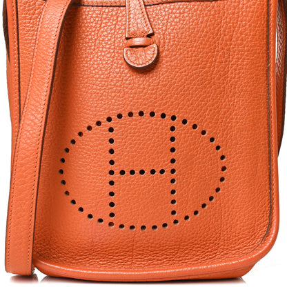 Hermes Taurillon Clemence Evelyne TPM Orange 5 of 11