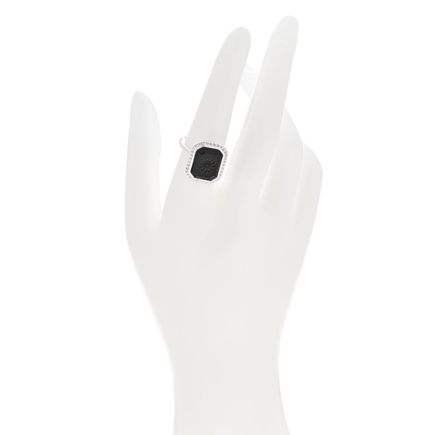 Sterling Silver Black Onyx Ziegfeld Daisy Ring 55 7.25