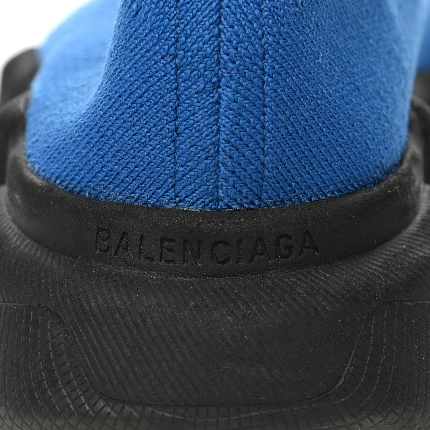 Balenciaga Neoprene Knit Logo Womens Speed Sneakers 39 Blue 8 of 11