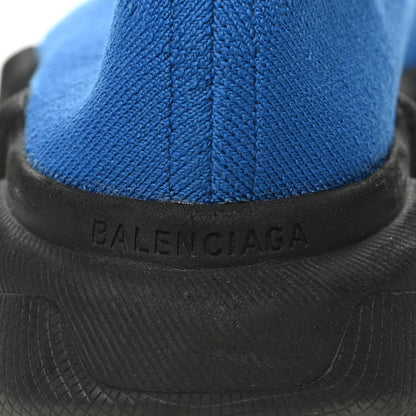Balenciaga Neoprene Knit Logo Womens Speed Sneakers 39 Blue 8 of 11